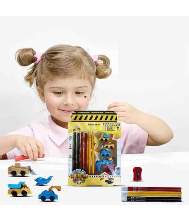 Fun Blast Construction Truck Theme Stationery Kit for Kids - Image 8