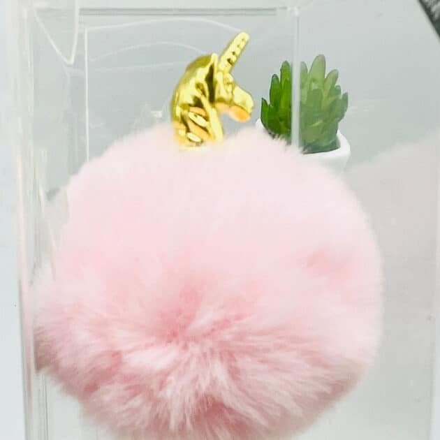 Fluffy Unicorn Metal Ball Pen - Image 4