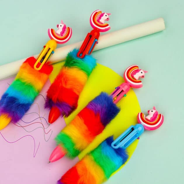 Unicorn Pen Plush Ballpoint Pen Kids Stationery - Image 6