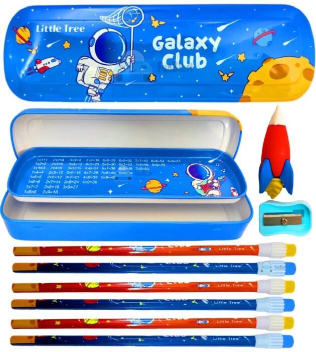 Galaxy Club Stationery Set / Gift Set (1 Pencil box 6 Pencils 1 3D Eraser 1 Sharpener) - Image 6