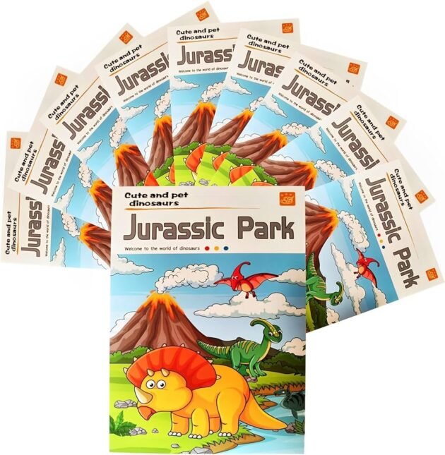 Jurassic Park. Water Coloring Drawing Book