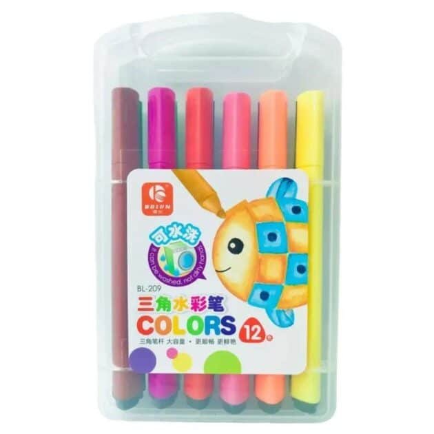 12 Pcs Art Markers Color Pens in plastic box. - Image 6