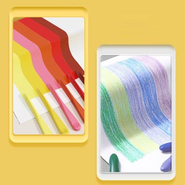 Plastic Crayons Set 12 Vibrant Colours - Image 9