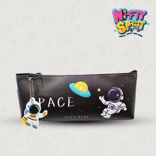 Astro Kids' Pencil Pouch in Black / Blue color
