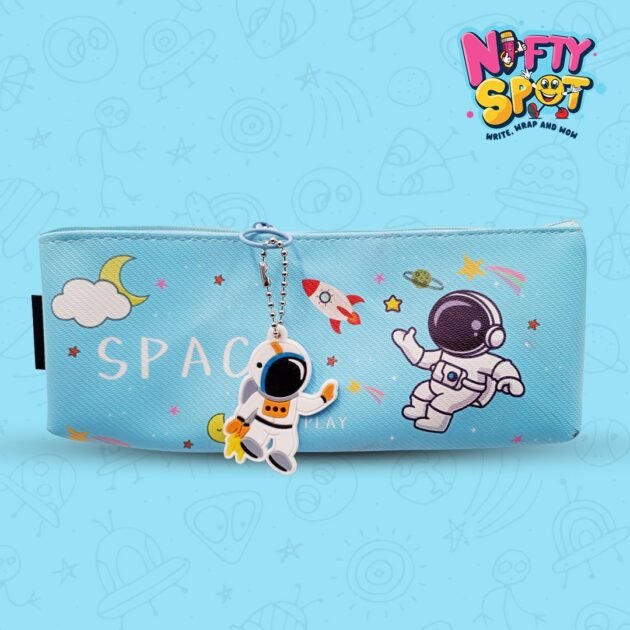 Astro Kids' Pencil Pouch in Black / Blue color - Image 4