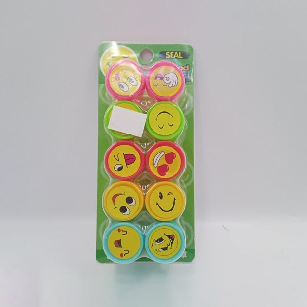 Pack of 10 Stamps | Stamps for kids | Emoji, Faces, cartoon stamps - Image 2