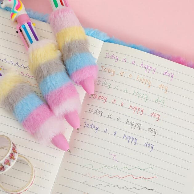 Unicorn Pen Plush Ballpoint Pen Kids Stationery - Image 15