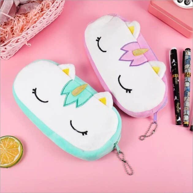 Unicorn Shape stationery FUR Pouch - Image 2