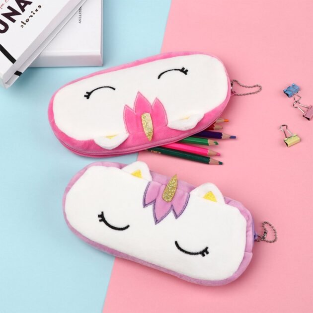 Unicorn Shape stationery FUR Pouch - Image 6