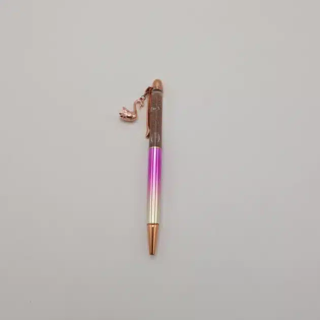 Metal Flamingo ballpoint crystal pen