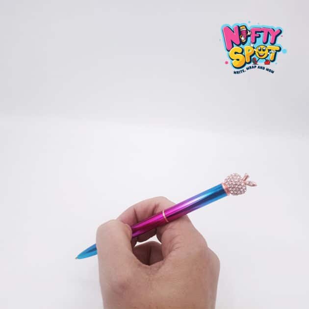 Crystal Apple Shaped Metal Pen