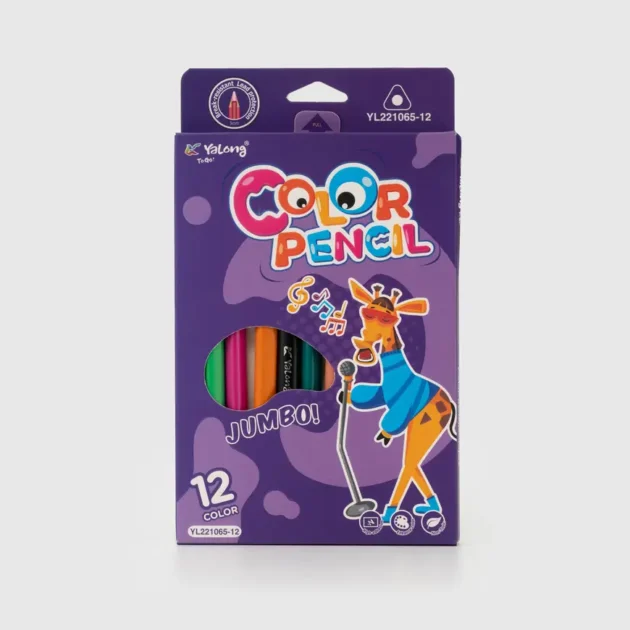 Colored pencils Yalong Jumbo 12 color - Image 2