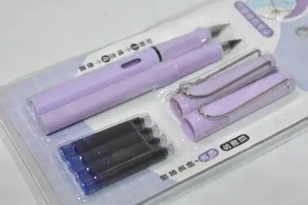 FOUNTAIN PEN & Pencil with 4 ink REFILL in  2PCS SET FOR KIDS - Image 3