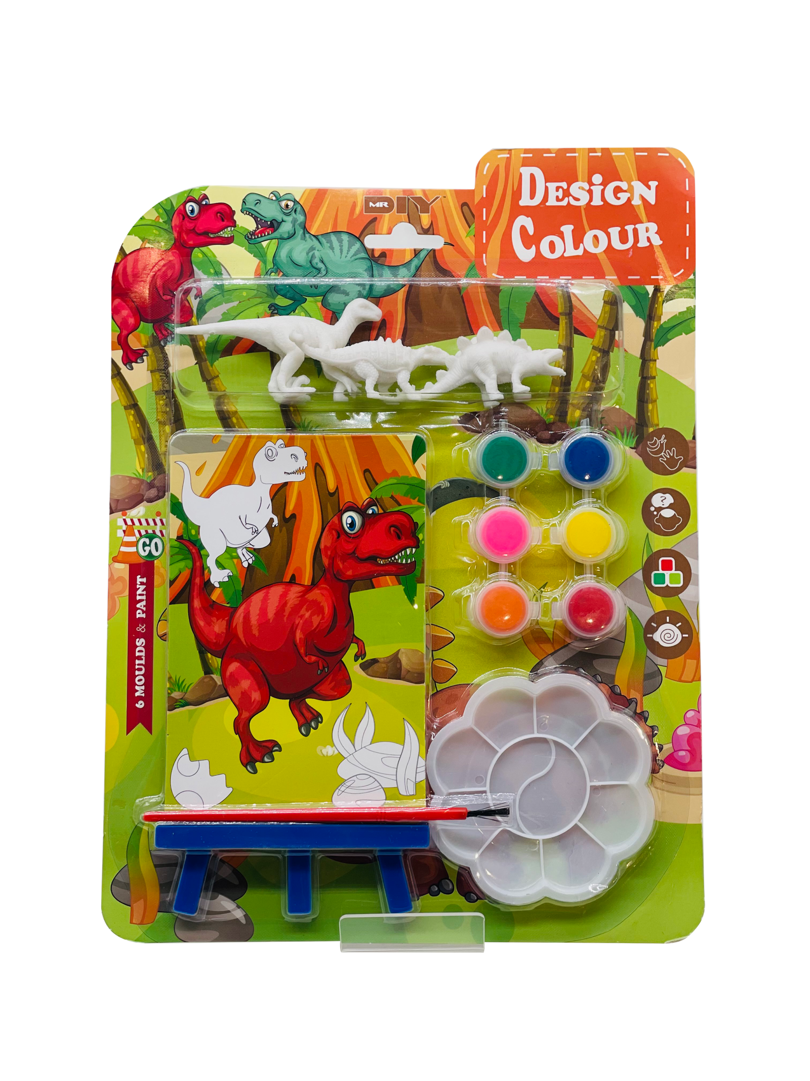 Dinosaur painting kit for kids including multiple dinosaur figures